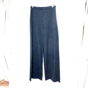 Final Sale - BRYN WALKER Charcoal w/Gray Pinstripes Knit Pants